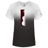 Women's V-Neck Ombre T-Shirt Thumbnail